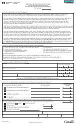 Document preview: Form NR5 Application by a Non-resident of Canada for a Reduction in the Amount of Non-resident Tax Required to Be Withheld for Tax Year - Canada