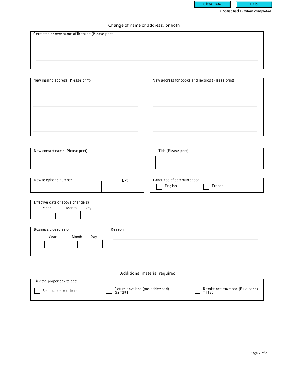 Form K50B Excise Duty Return - Brewer - Canada, Page 2