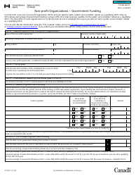 Form GST523-1 Non-profit Organizations - Government Funding - Canada