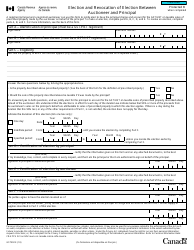 Form GST502 Election and Revocation of Election Between Auctioneer and Principal - Canada