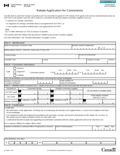 Form GST386  Printable Pdf