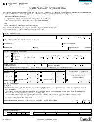 Form GST386 Rebate Application for Conventions - Canada