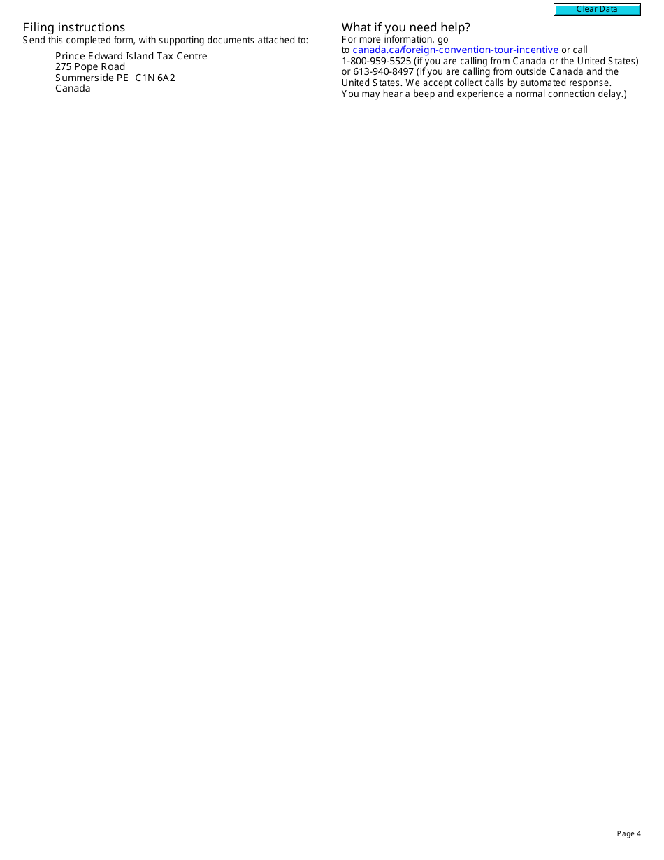 Form GST386 Rebate Application for Conventions - Canada, Page 4