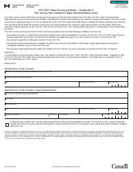 Document preview: Form GST190A Schedule A Gst/Hst New Housing Rebate - Canada