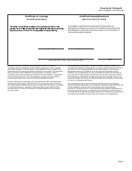 Form CPT64 Certificate of Coverage Under the Canada Pension Plan Pursuant to Article VI of the Agreement on Social Security Between Canada and the Republic of the Philippines - Canada (English/French), Page 2