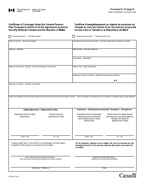 Form CPT61  Printable Pdf