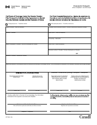 Document preview: Form CPT58 Certificate of Coverage Under the Canada Pension Plan Pursuant to Article 5 of the Agreement on Social Security Between Canada and the Republic of Korea - Canada (English/French)