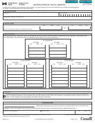 Form B268 Notification of Fiscal Months - Canada