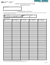 Form B278 Softwood Lumber Products Export Charge - Application for Refund - Canada, Page 3