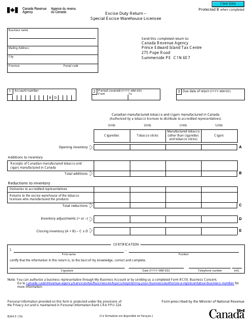 Form B264  Printable Pdf