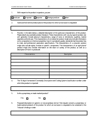 Product Exclusion Request Form - Canada, Page 3