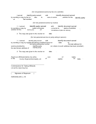 Form 146A Affidavit of Service - Canada, Page 2