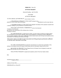 Document preview: Form 272C Letter of Request - Canada