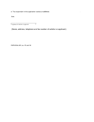 Form 327 Notice of Application for Registration of Foreign Judgment - Canada, Page 2