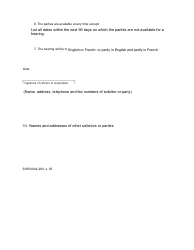 Form 347 Requisition for Hearing - Appeal - Canada, Page 2