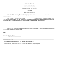 Document preview: Form 427 Writ of Possession - Canada