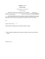 Document preview: Form 486B Notice of Bail - Canada