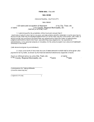 Document preview: Form 486A Bail Bond - Canada