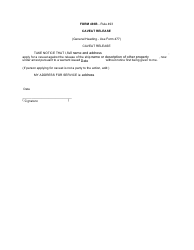 Document preview: Form 493B Caveat Release - Canada