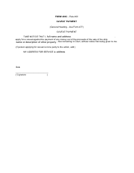 Document preview: Form 493C Caveat Payment - Canada