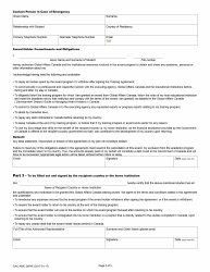 Form GAC-AMC2654 E Training Agreement - Student - Canada, Page 2