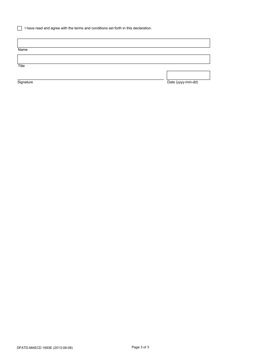 Form DFATD-MAECD1693 E Application for a Share of the Products of Natural Milk Constituents Trq - Canada (English / French), Page 3