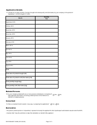 Form DFATD-MAECD1469E Application for a Share of the Turkey Trq - Canada (English/French), Page 2