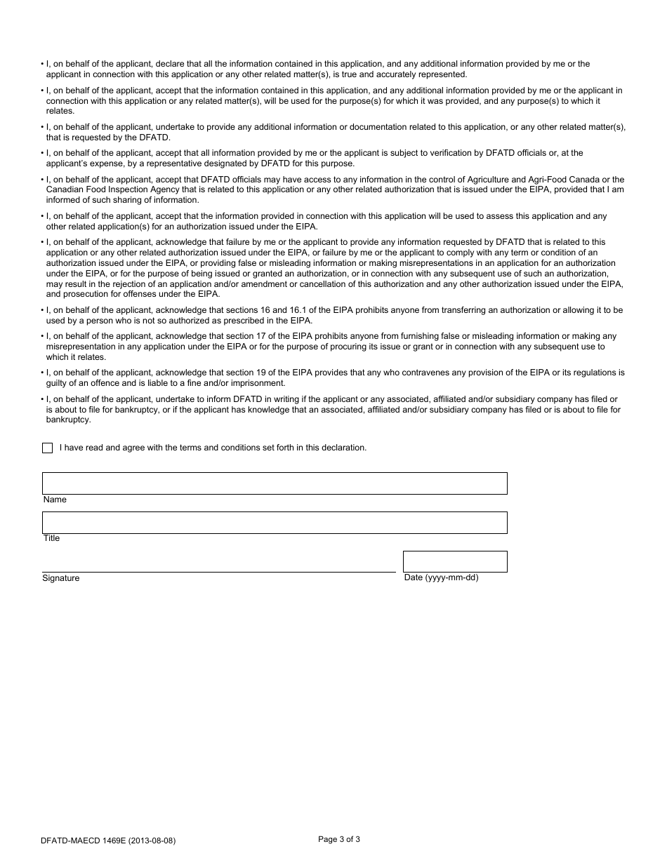 Form DFATD-MAECD1469E Application for a Share of the Turkey Trq - Canada (English / French), Page 3