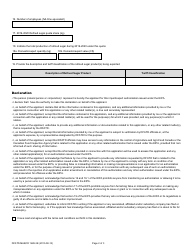 Form DFATD-MAECD1685-3E Application Form for Refined Sugar Allocation Holders to Apply for a Share of the Sugar Export Quota - Canada (English/French), Page 2