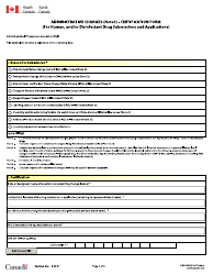 Document preview: Administrative Changes - Certification Form for Human and/or Disinfectant Drug Submissions and Applications - Canada