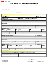Document preview: Drug Master File (Dmf) Application Form - Canada (English/French)
