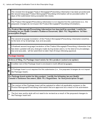 Labels and Packages Certification Form for Non-prescription Drugs - Canada, Page 6