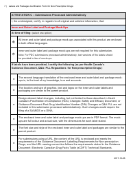 Labels and Packages Certification Form for Non-prescription Drugs - Canada, Page 7