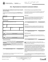 Form IRB/CISR101.03 Notice of Representation Without a Fee or Other Consideration - Canada (English/French), Page 2