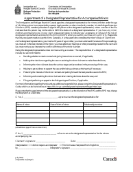 Document preview: Appointment of a Designated Representative for Accompanied Minors - Canada