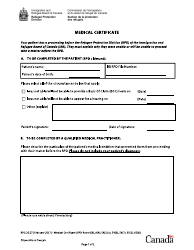 Document preview: Form RPD.20.07 Medical Certificate - Canada