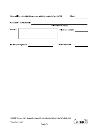 Form RPD.20.07 Medical Certificate - Canada, Page 2