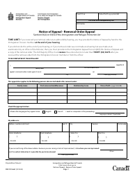Document preview: Form IRB/CISR666C Notice of Appeal - Removal Order Appeal - Canada