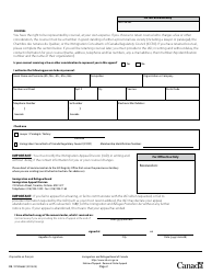 Form IRB/CISR666C Notice of Appeal - Removal Order Appeal - Canada, Page 2
