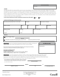Form IRB/CISR666A Notice of Appeal - Removal Order Appeal - Canada, Page 2