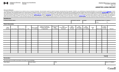 Form DCI455937 &quot;Assisted Living Report&quot; - Canada, 2020