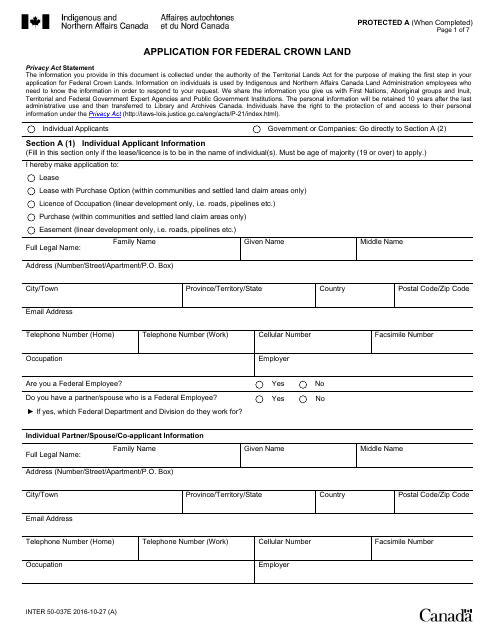 Form INTER50-037 E  Printable Pdf