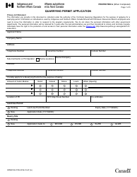 Document preview: Form INTER50-017 E Quarrying Permit Application - Canada