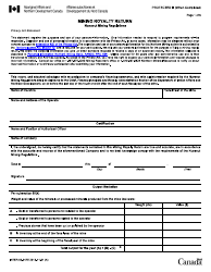 Form INTER50-047E Mining Royalty Return - Canada