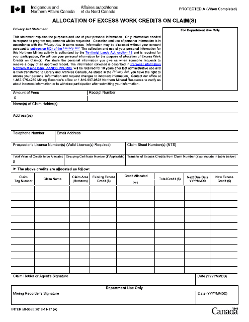 Form INTER50-056E  Printable Pdf