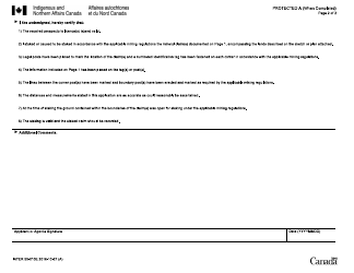 Form INTER50-010E Application to Record Mineral Claim(S) - Canada, Page 2