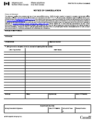Document preview: Form INTER50-050E Notice of Cancellation - Canada