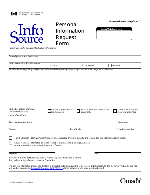 Form TBC/CTC350-0058  Printable Pdf