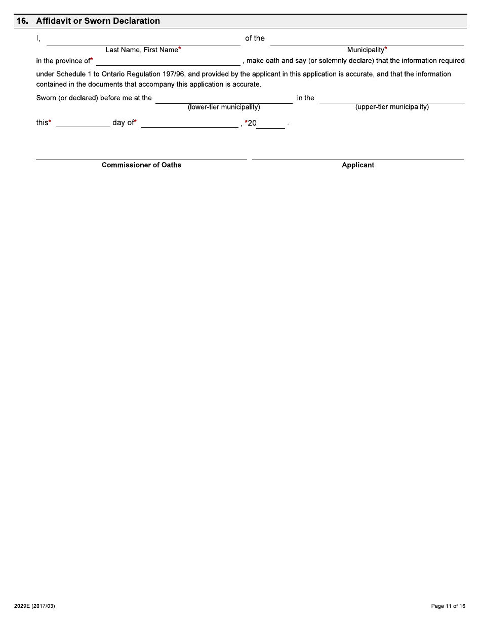 Form 2029E Application for Consent - Ontario, Canada, Page 11