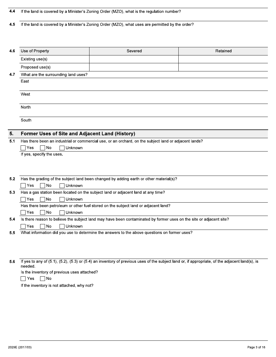 Form 2029E Application for Consent - Ontario, Canada, Page 3